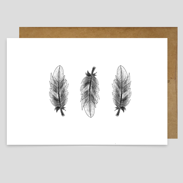 Feathers - Greeting Card