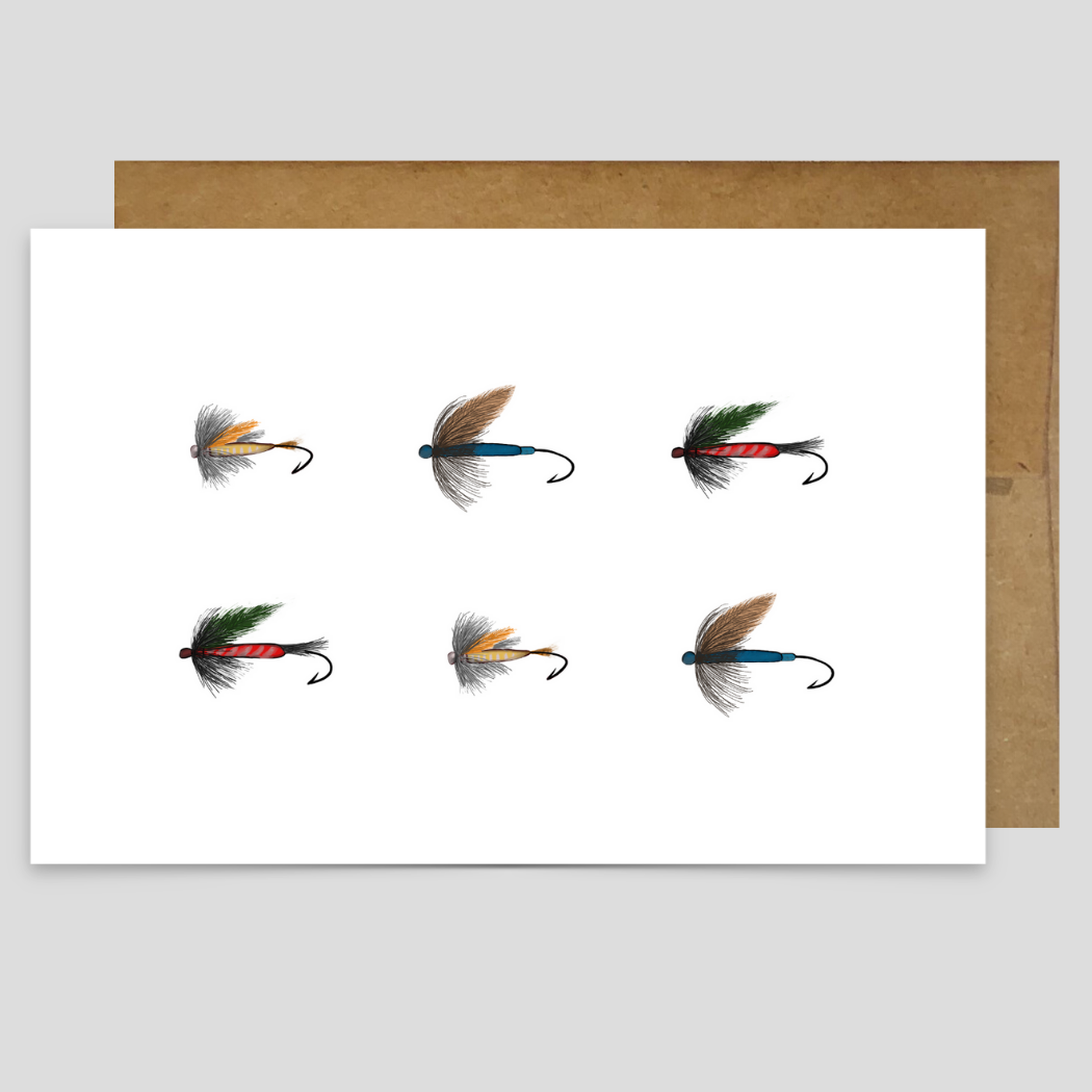Fly Fishing Flies - Greeting Card